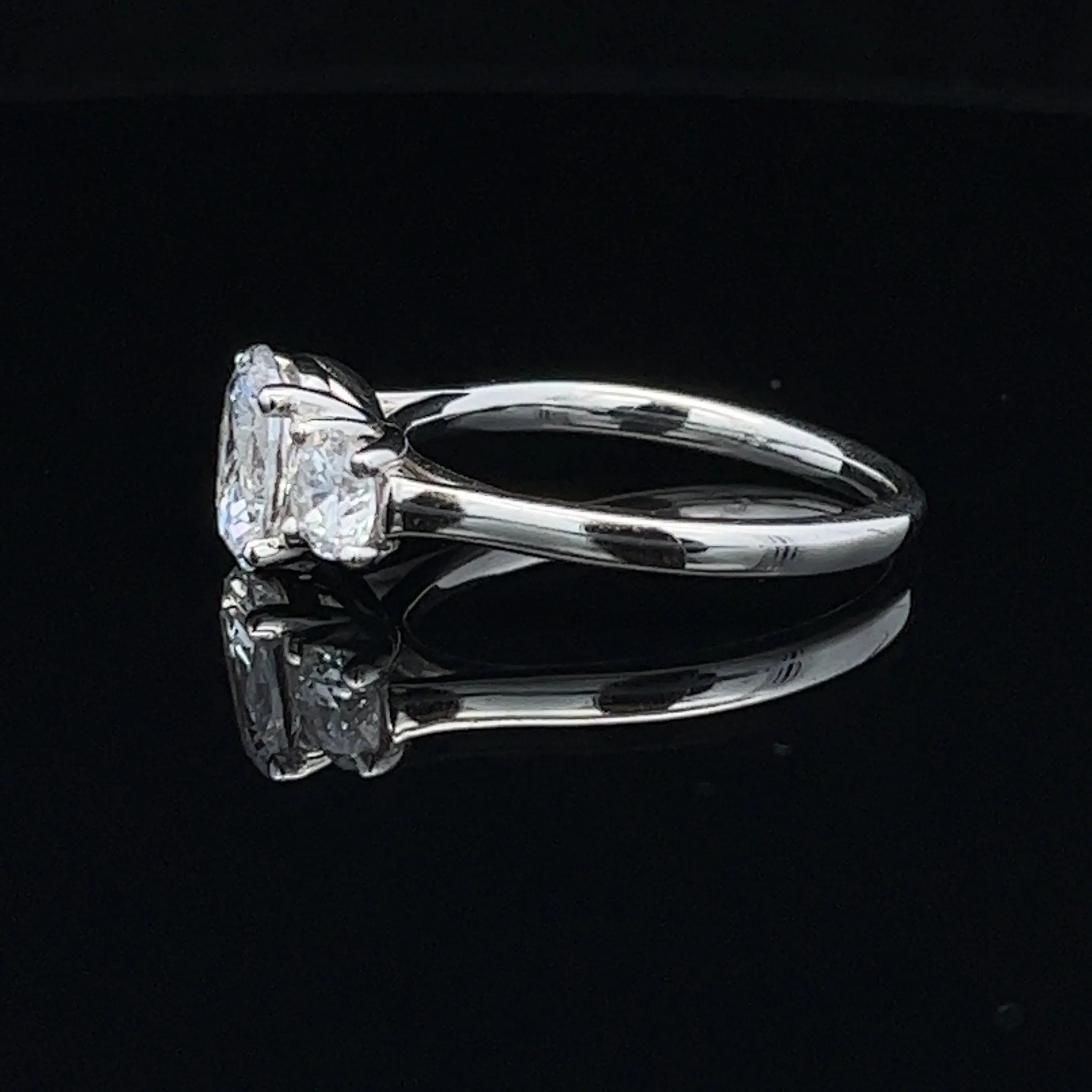 1 3/4 ctw three-stone oval diamond engagement ring