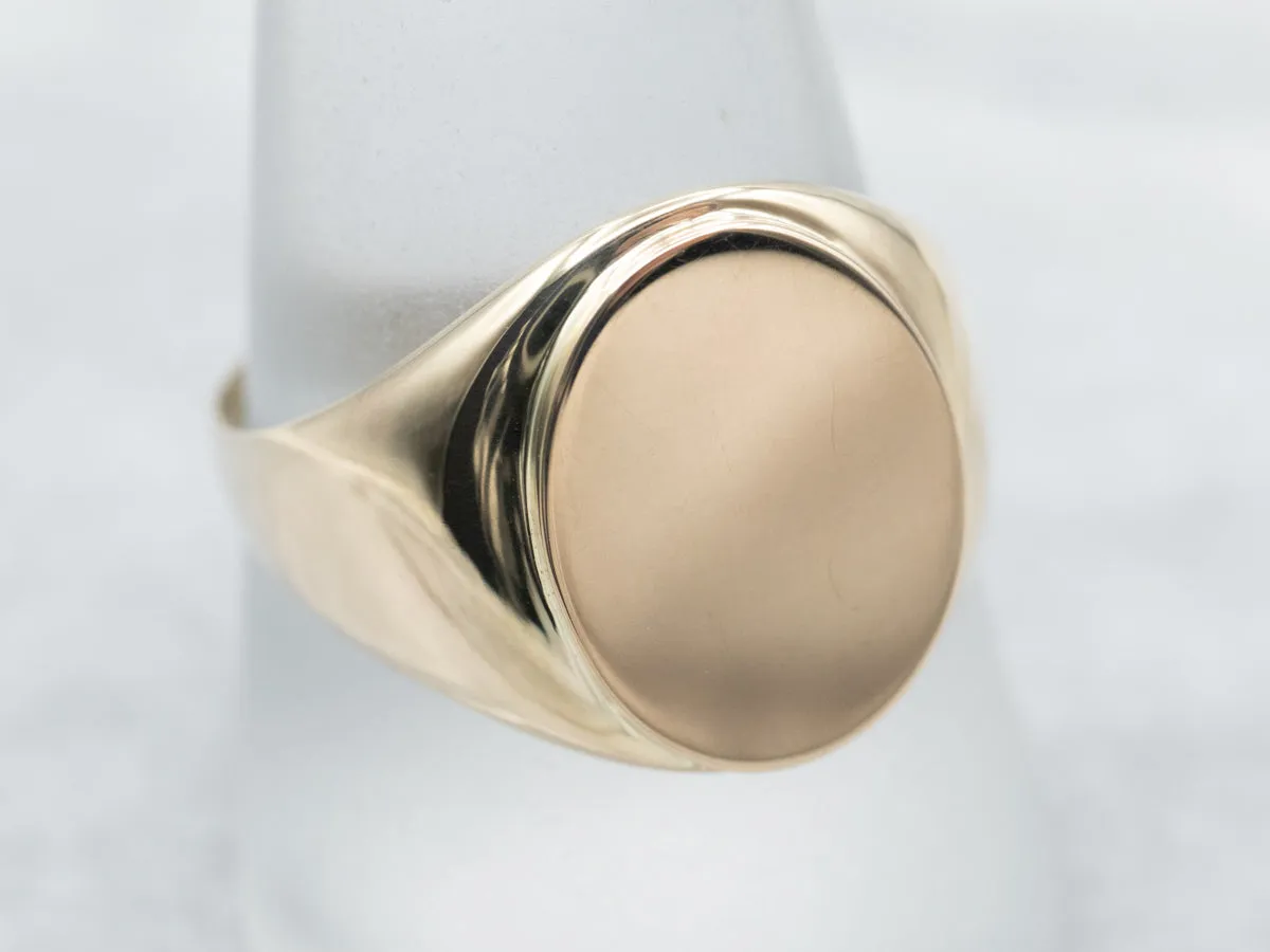 10K Yellow Gold Signet Ring