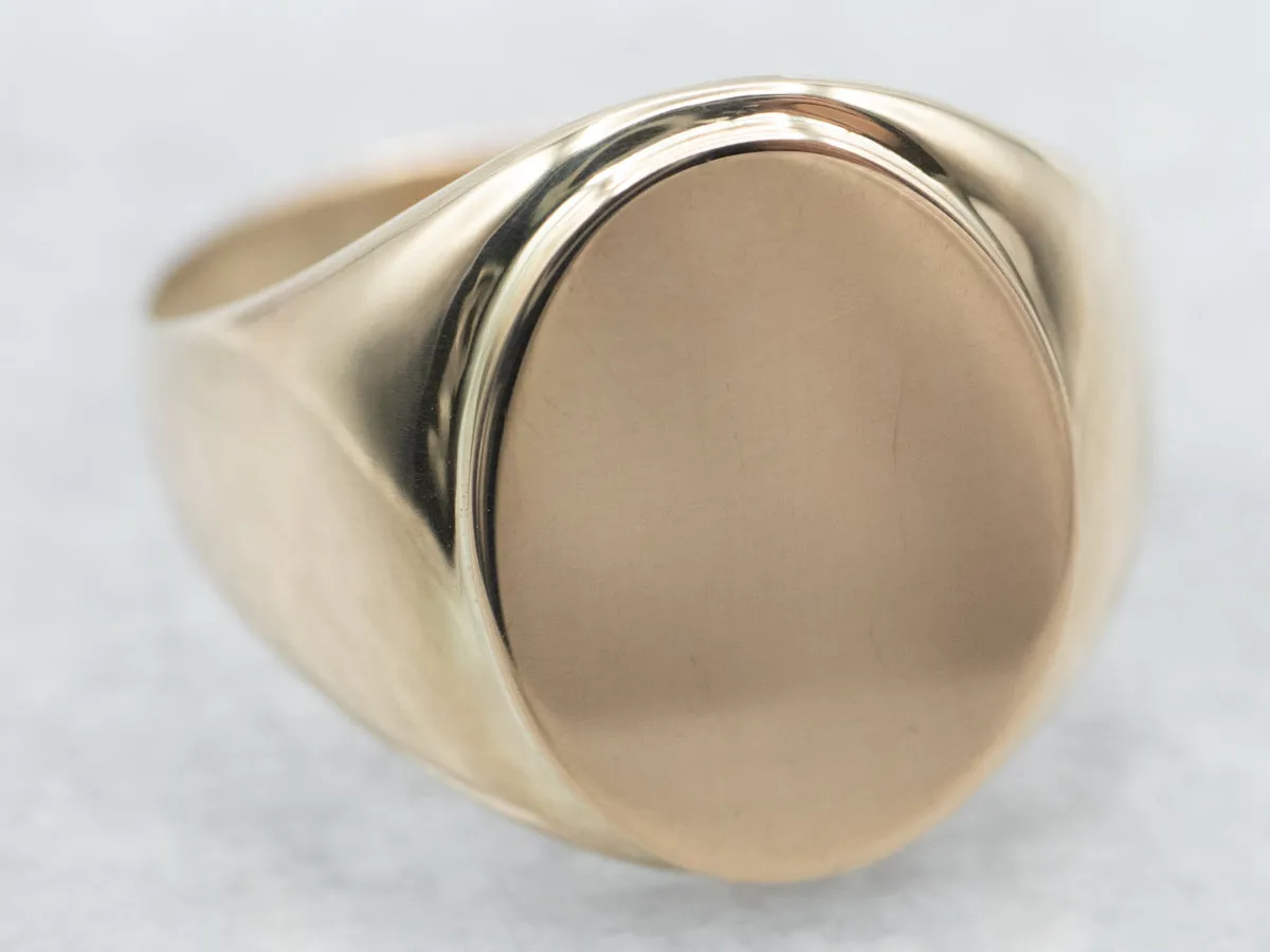 10K Yellow Gold Signet Ring