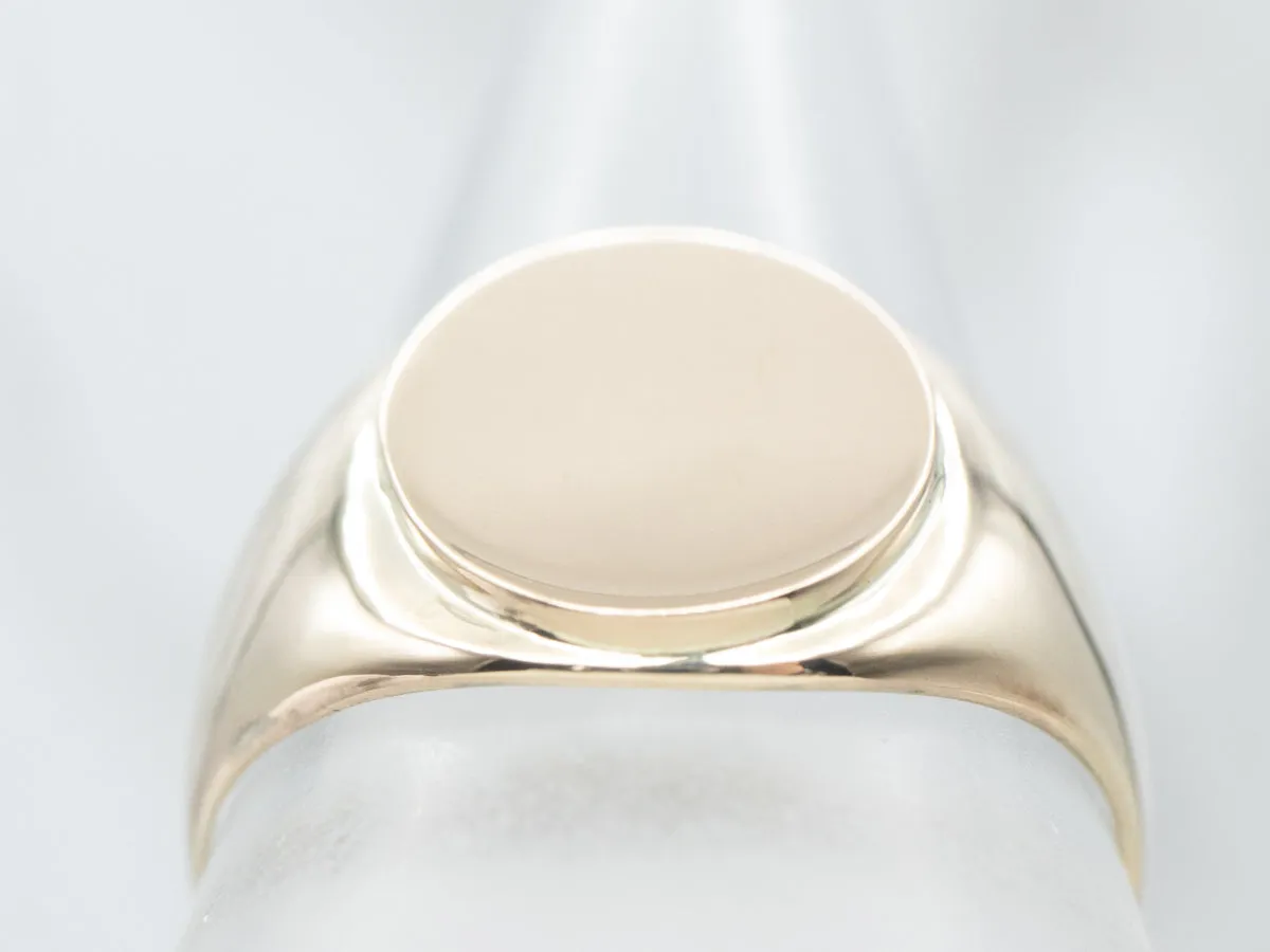 10K Yellow Gold Signet Ring