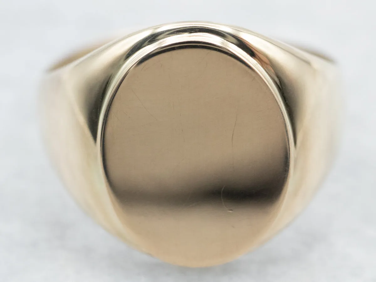 10K Yellow Gold Signet Ring