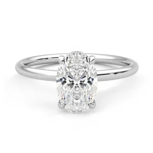 1/2ct Oval Diamond Solitaire Engagement Ring