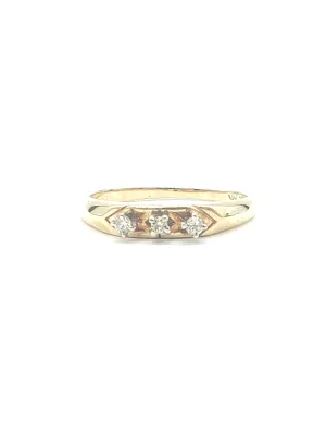 1/3 carat 3 Diamond Inline Ring