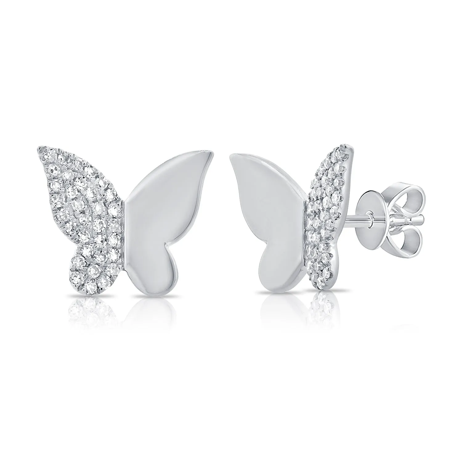 14k Gold & Diamond Butterfly Earring - 0.17ct