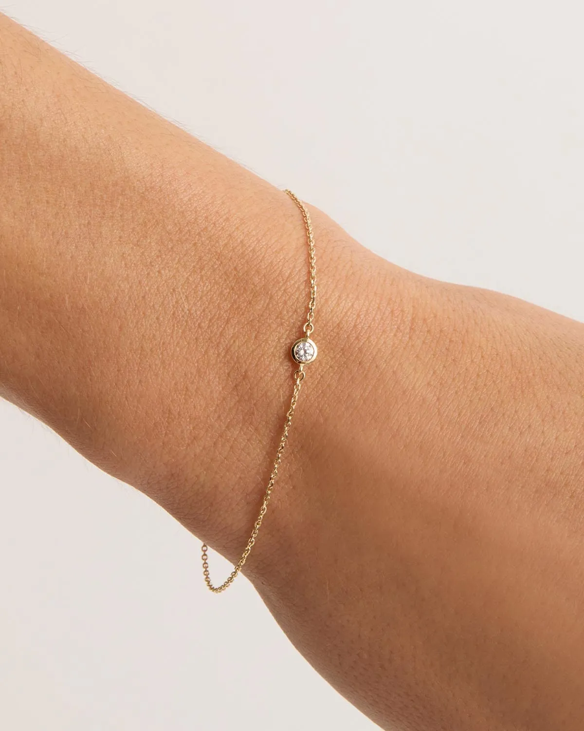 14k Solid Gold Water Drop Diamond Bracelet