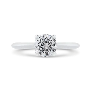 14K White Gold Solitaire Engagement Ring (Semi-Mount)