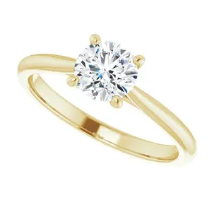 14k Yellow Gold Diamond Engagement Ring