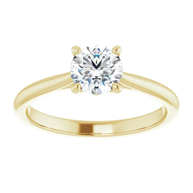 14k Yellow Gold Diamond Engagement Ring