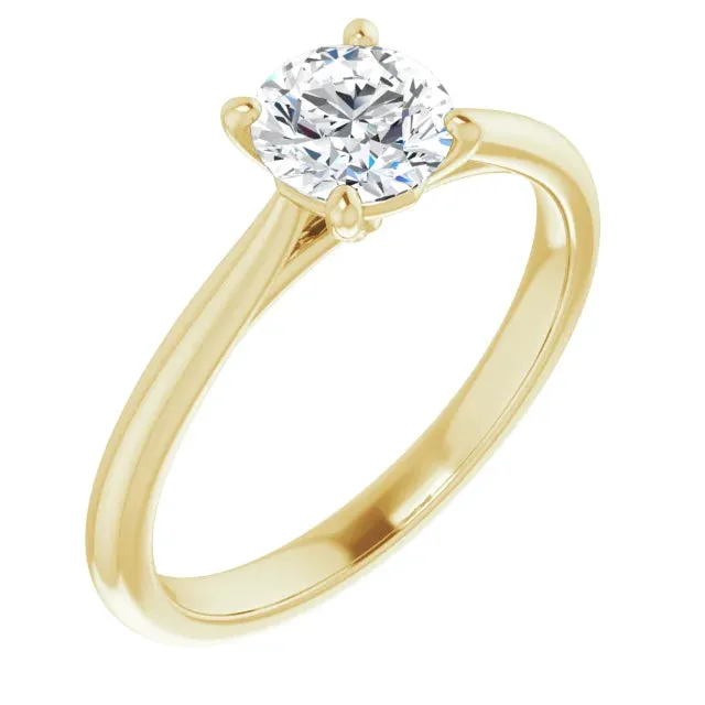 14k Yellow Gold Diamond Engagement Ring