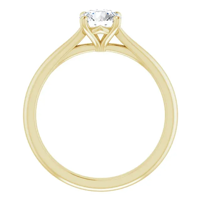 14k Yellow Gold Diamond Engagement Ring