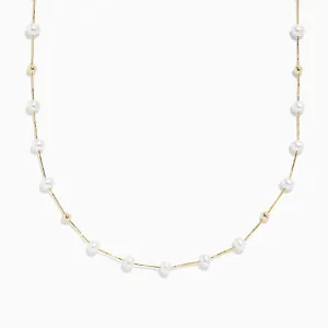 14K Yellow Gold Freshwater Pearl Necklace