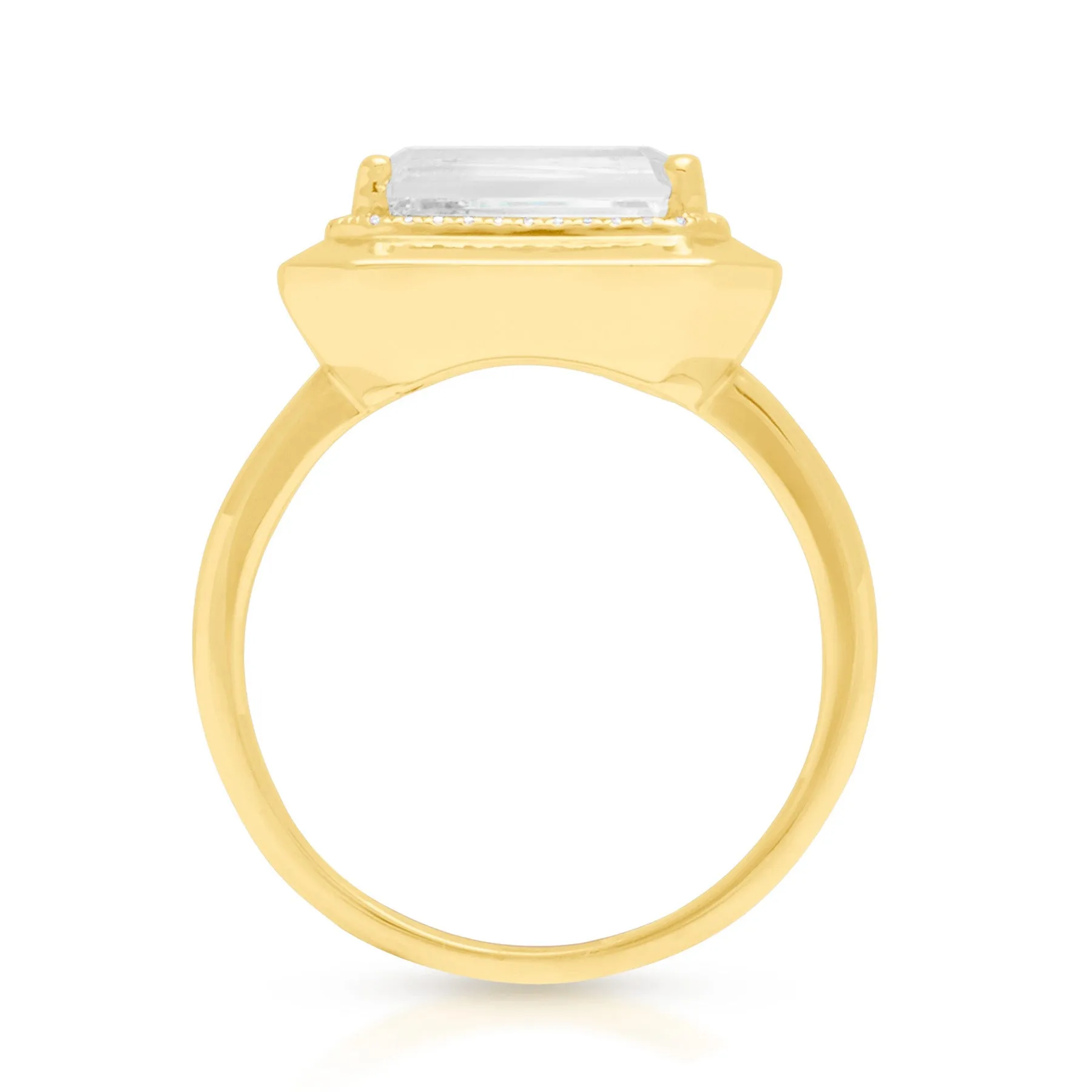 14KT Yellow Gold Topaz Diamond Marabel Ring