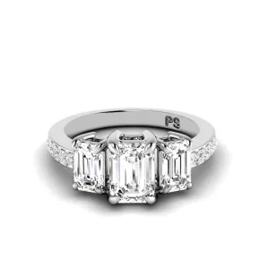 1.50-2.65 CT Round & Emerald Cut Diamonds - Engagement Ring