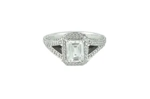 1.81 ctw GIA Certified Emerald Cut Diamond Engagement Ring