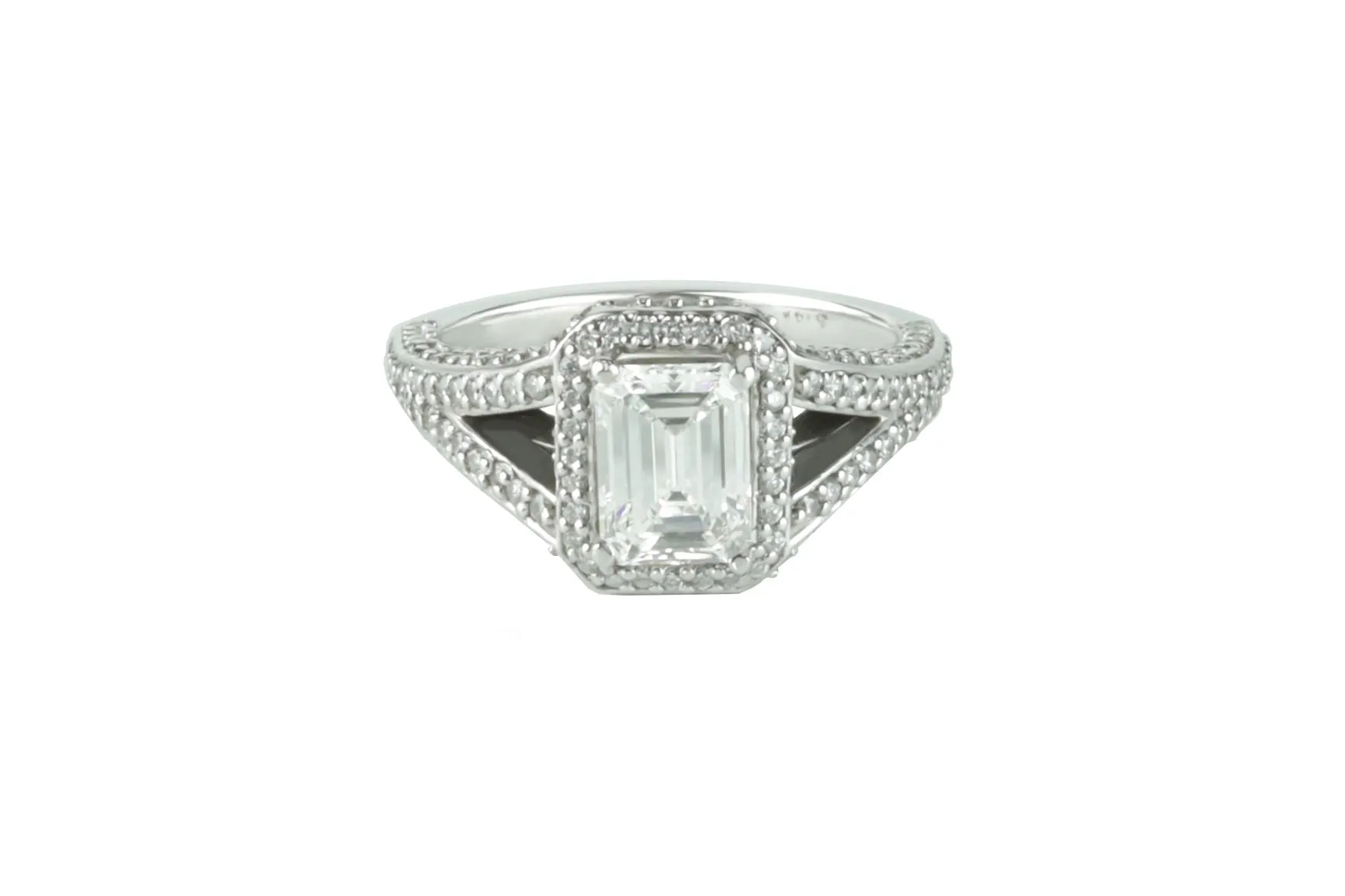 1.81 ctw GIA Certified Emerald Cut Diamond Engagement Ring