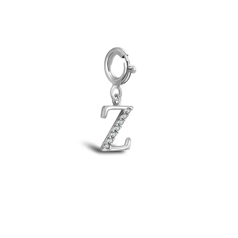 18k Gold Letter "Z" Diamond Charms