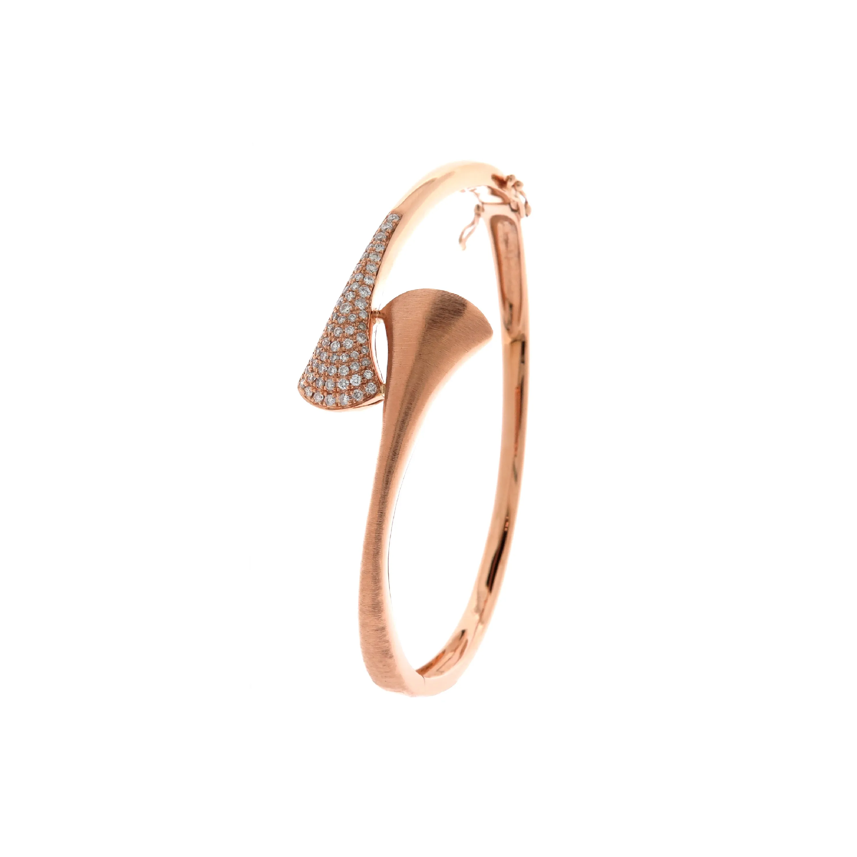 18K Rose Gold Diamond Bangle | 18K 玫瑰金钻石手镯