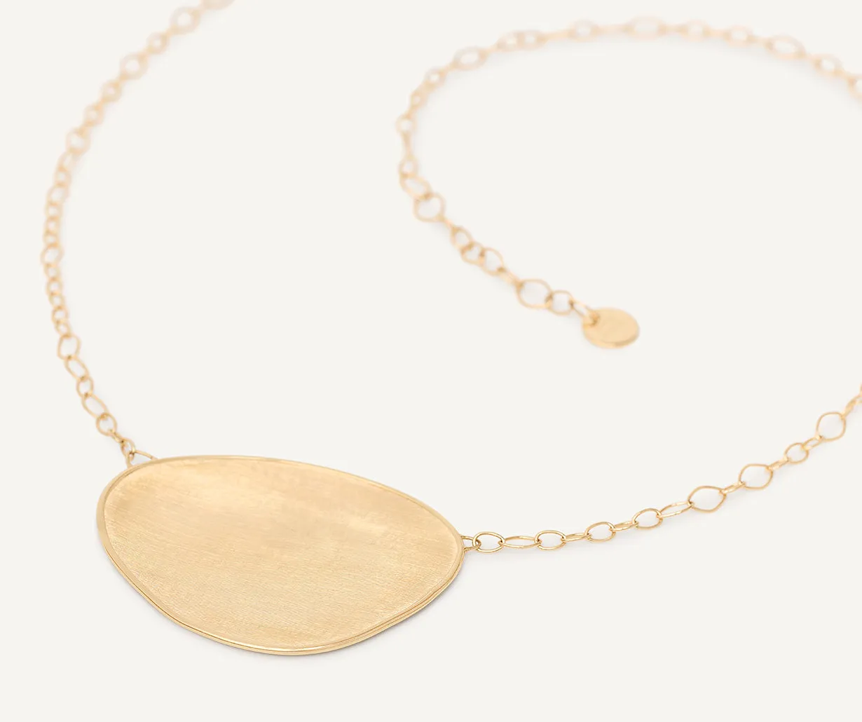 18K Yellow Gold Petal Pendant Necklace