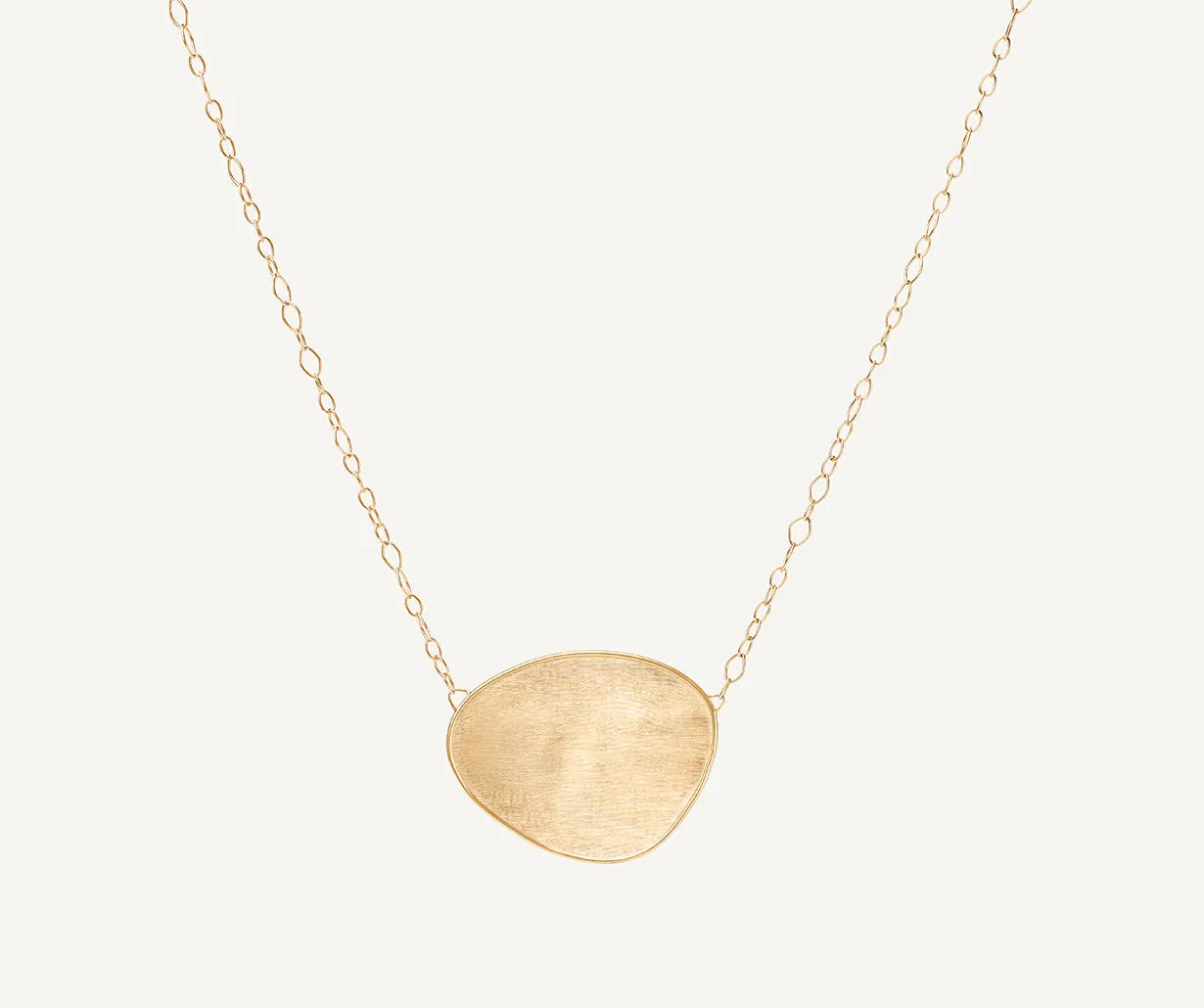 18K Yellow Gold Petal Pendant Necklace