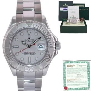 2015 RSC & PAPERS Rolex Yacht-Master 16622 Steel Platinum Bezel Oyster Watch Box