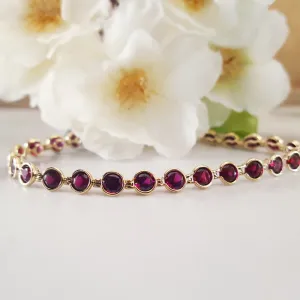 Arizona Anthill Garnet Gold Jewelry Arizona Garnet Bezel Bracelet