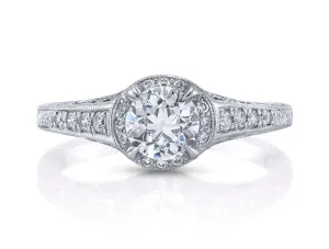 Art Deco Diamond Engagement Ring in Platinum