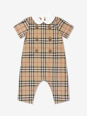 Burberry Baby Octavian Romper in Archive Beige Check