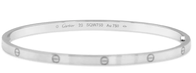 Cartier Love Bangle Small Model 18ct White Gold - Size 20