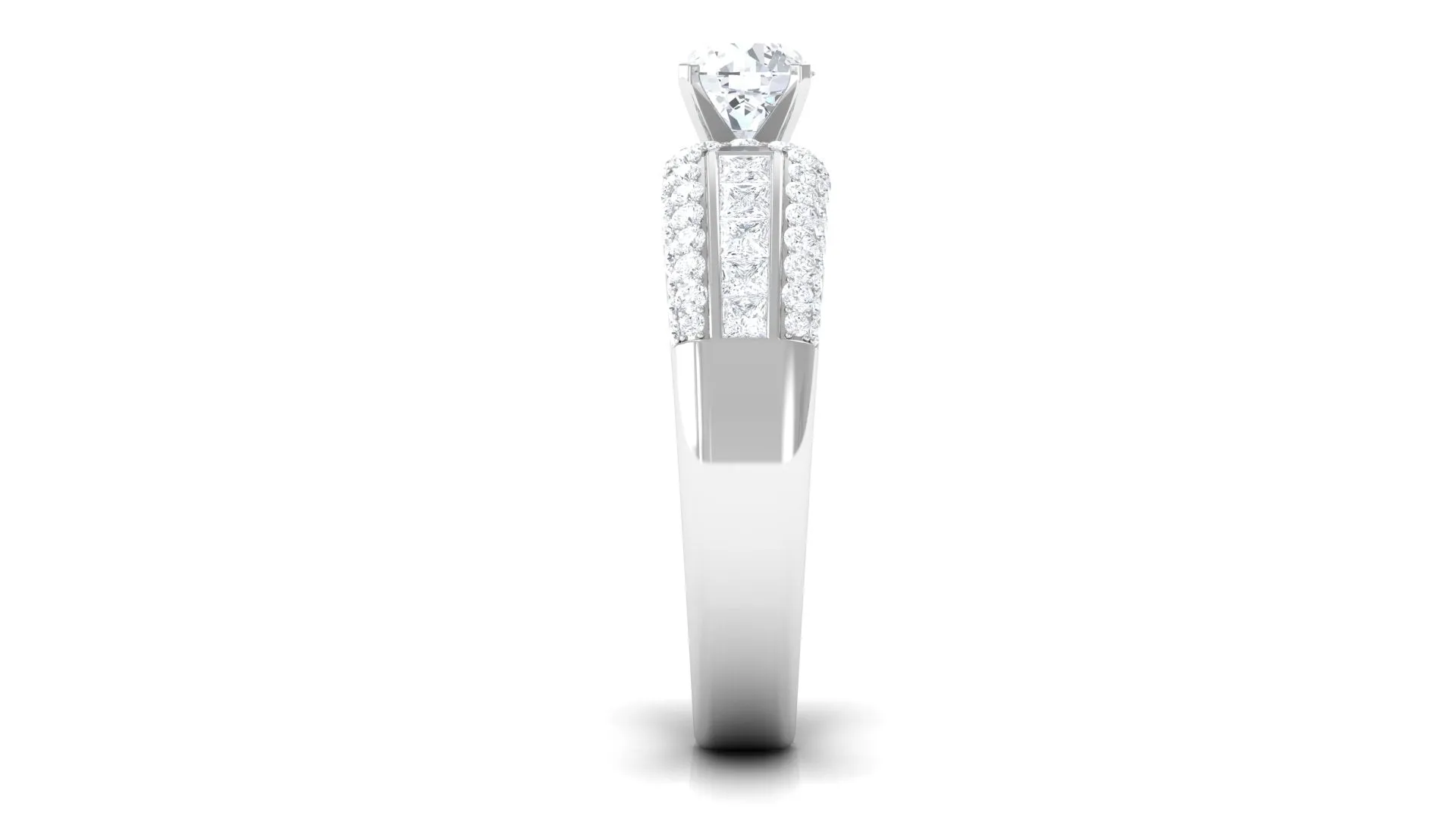 Certified Cubic Zirconia Statement Engagement Ring