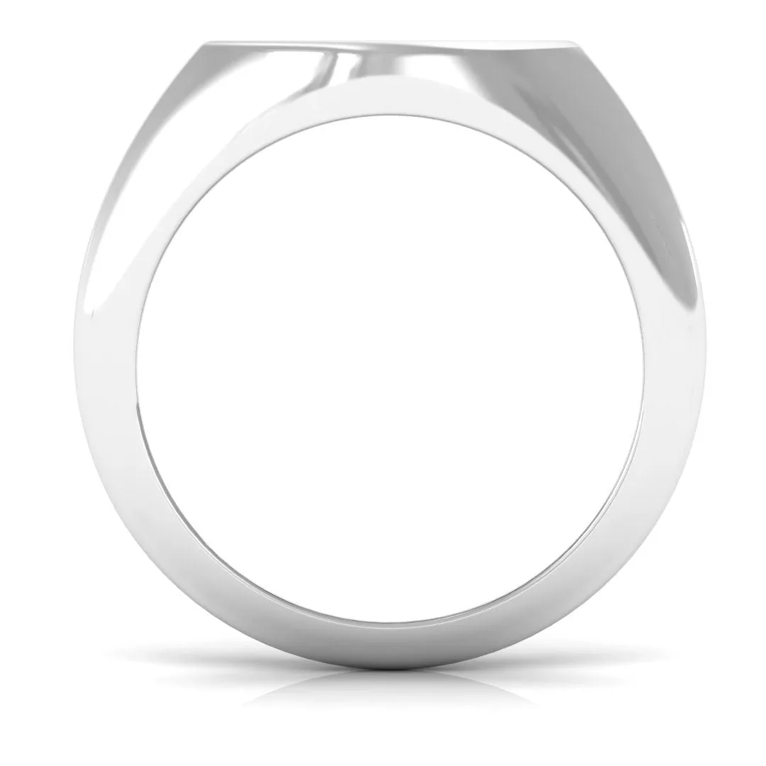 Certified Cubic Zirconia Virgo Zodiac Signet Ring