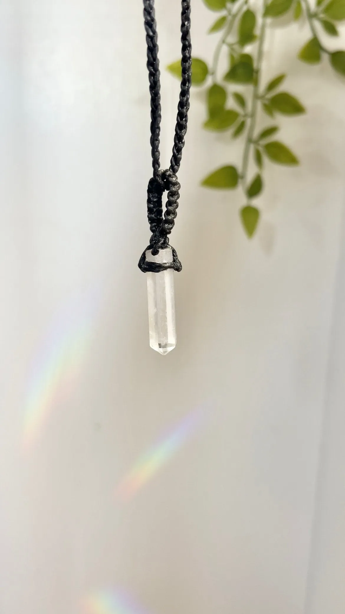 Clear Quartz • Hemp Necklace