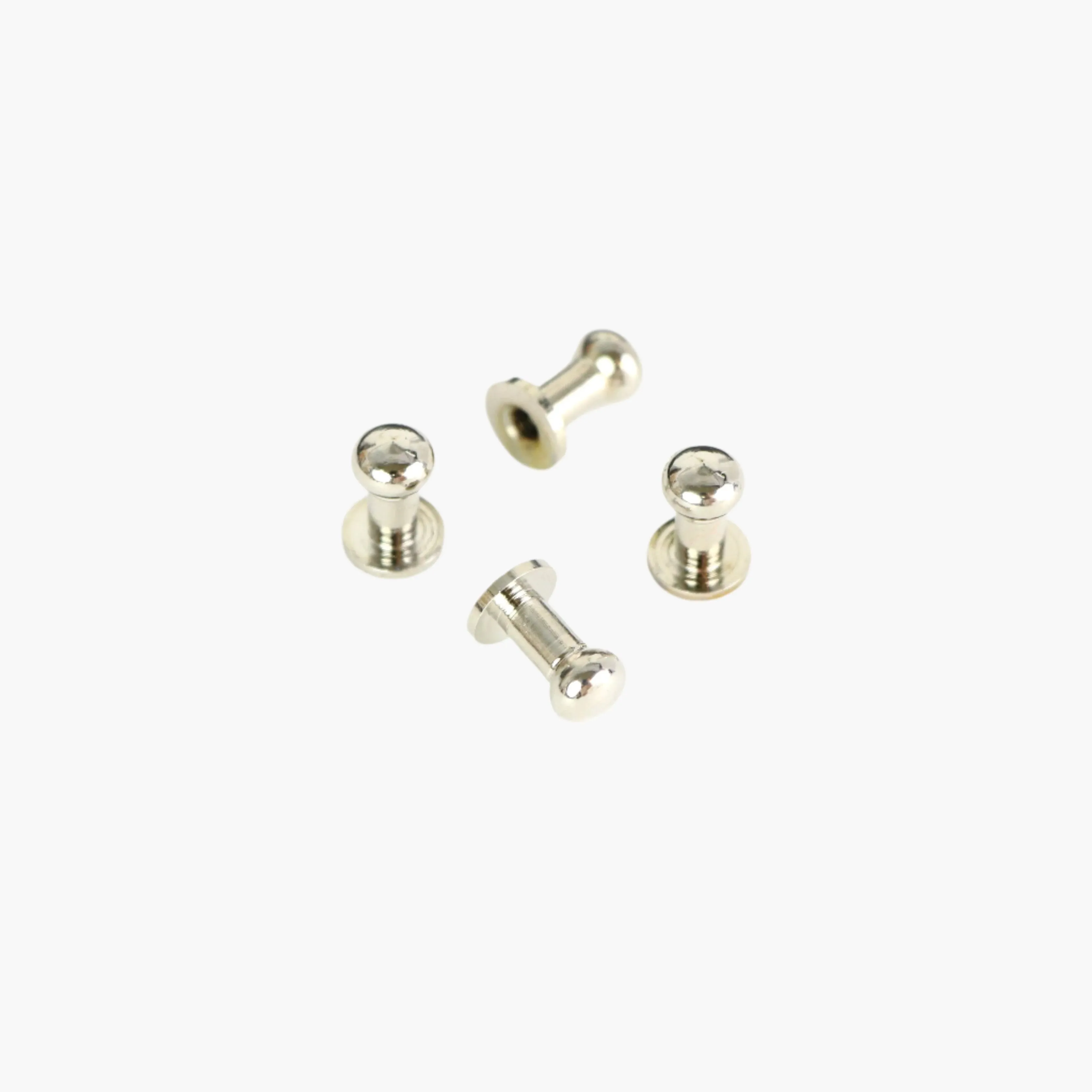 CLEARANCE: Four Nickel Tall 12mm Stud Buttons