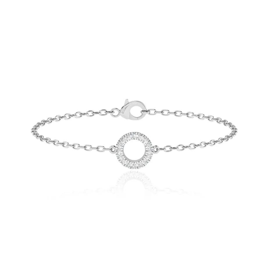 CORA - Circle Of Life Lab Diamond Bracelet 18k White Gold