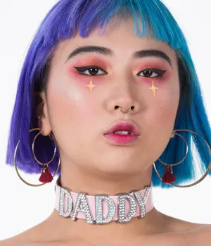 DADDY CHOKER - BABY PINK