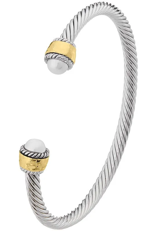 David Dupes-Cable Pearl Cuff-Black or White