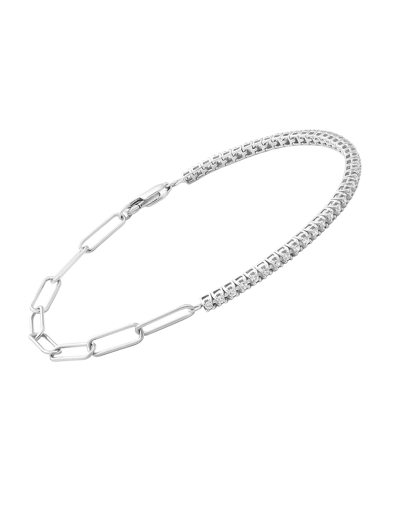 Diamond and Chain Bracelet - 14K Yellow Gold