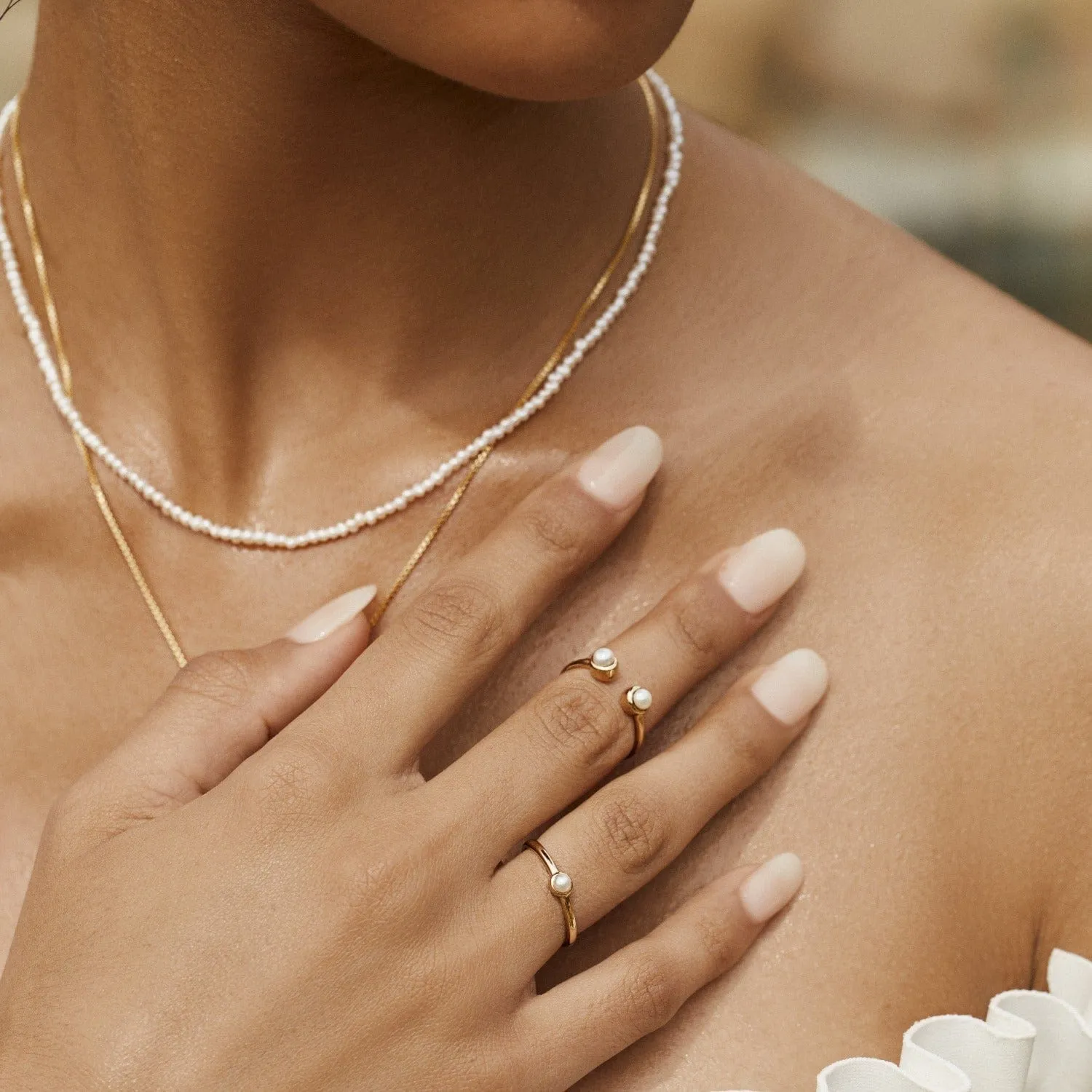 Double Moonstone Ring