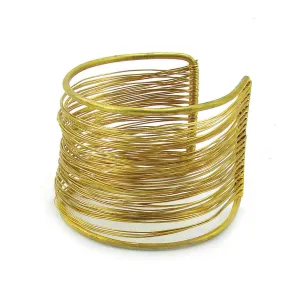 Dozens of Strands Brass Wire Cuff WorldFinds