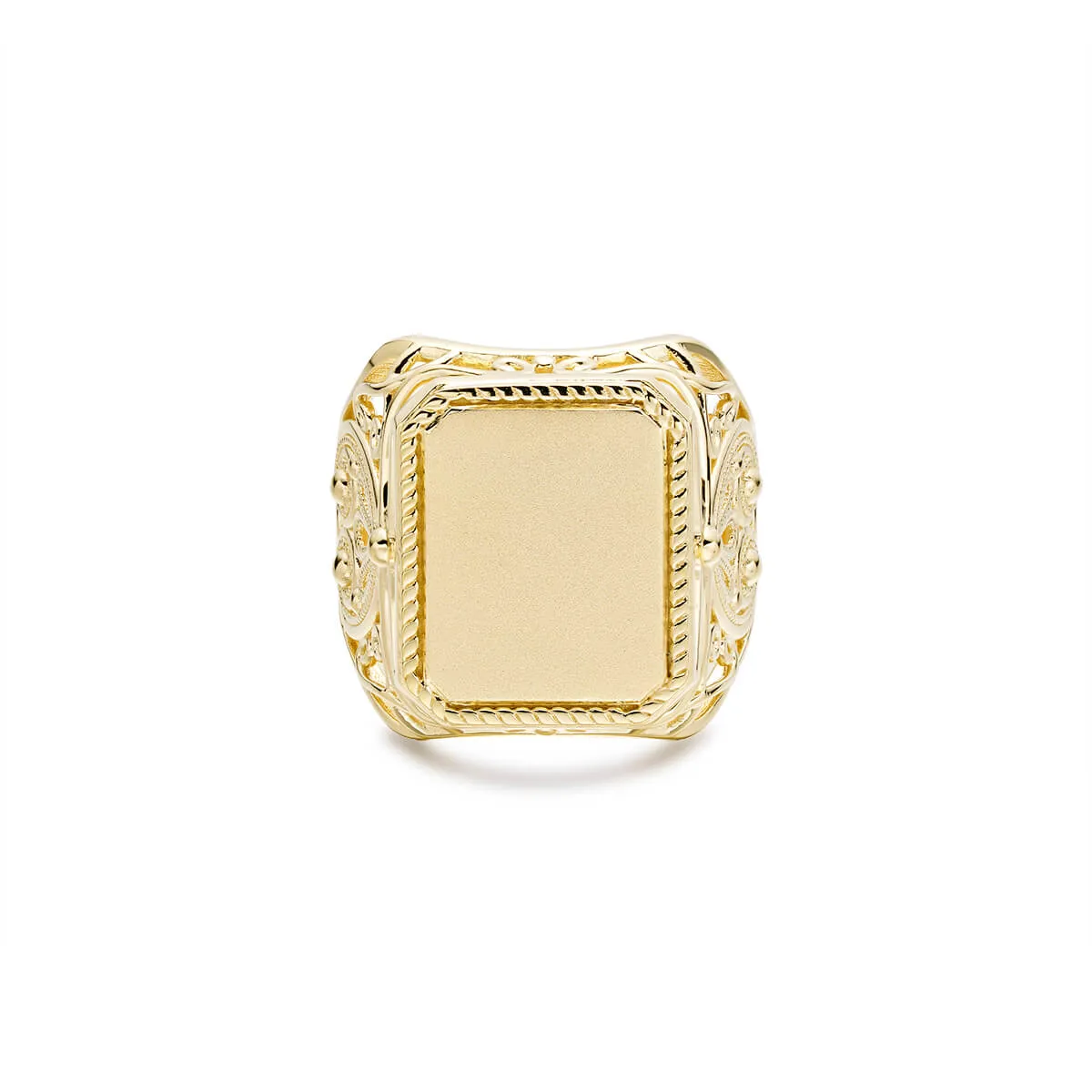 Fancy Spade Signet Style Ring