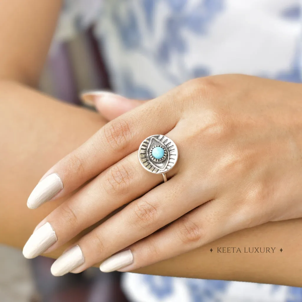 Gaze Guardian - Turquoise Ring