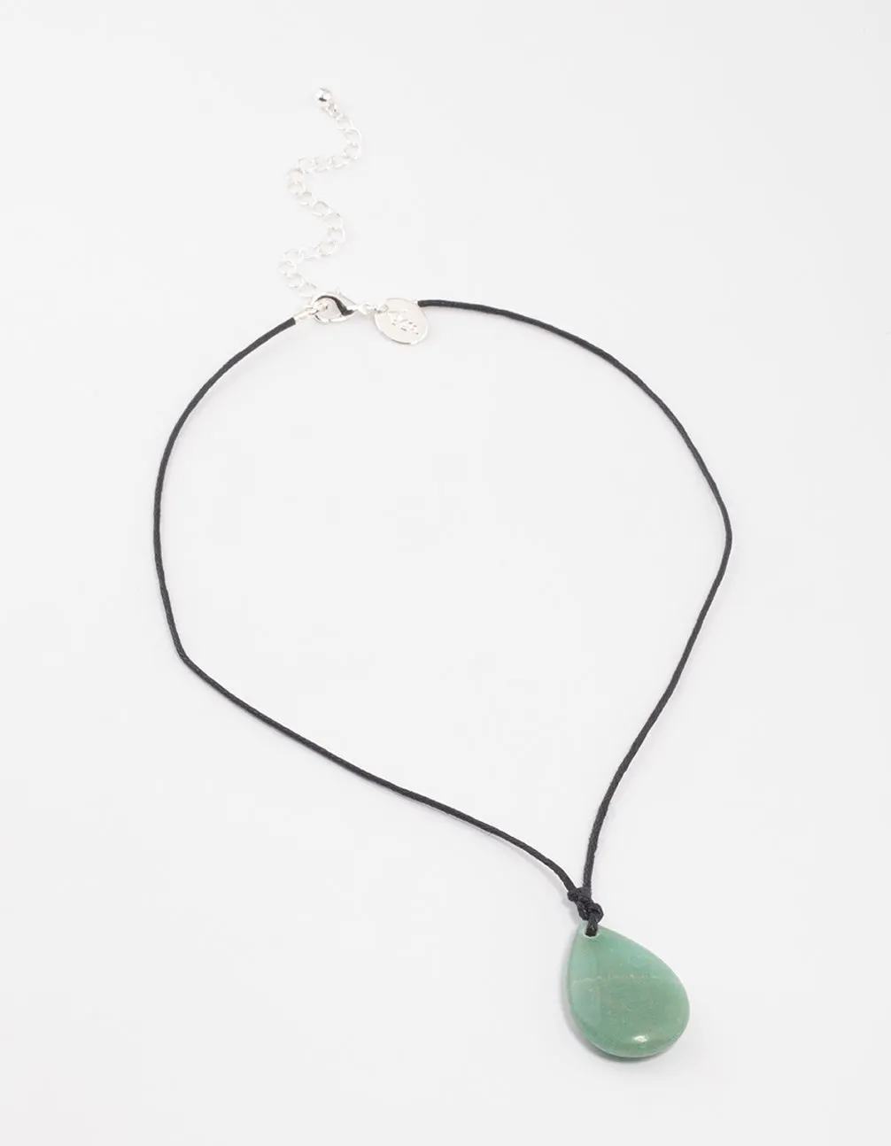 Green Adventurine Teardrop Collar Necklace