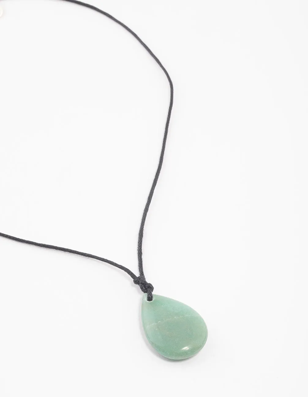 Green Adventurine Teardrop Collar Necklace