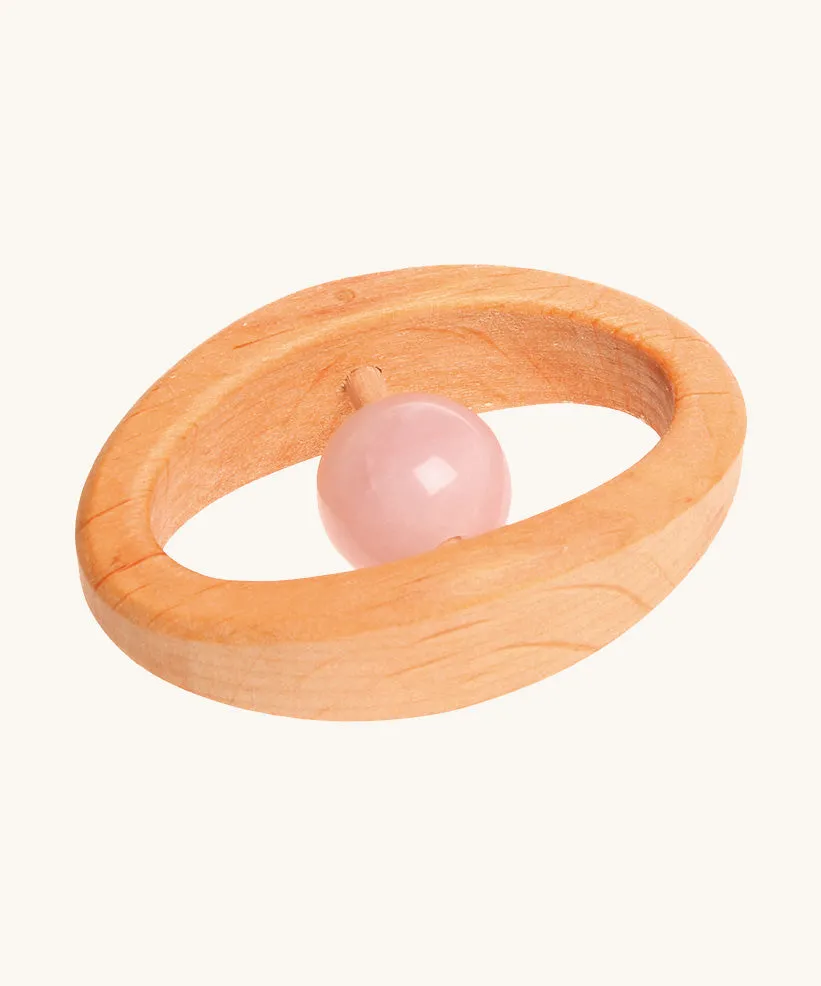 Grimm's Rose Quartz Baby Rattle