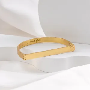 Heart Full 14K Gold Sterling Silver Bangle