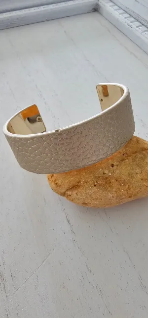 Heidi - Beige - Boho Cuff Bracelet