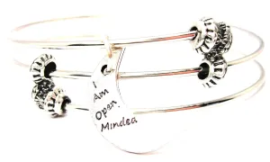 I Am Open Minded Triple Style Expandable Bangle Bracelet