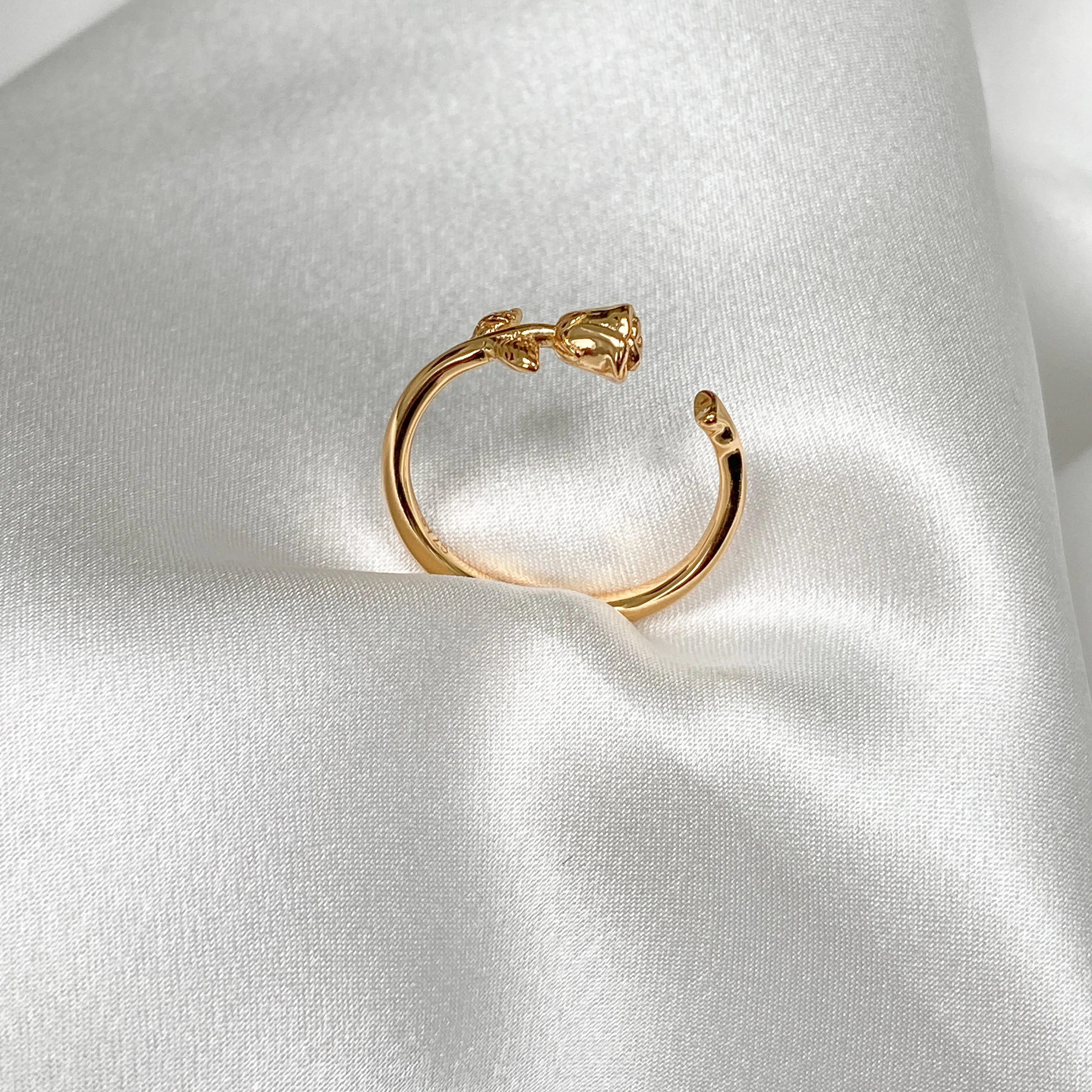 INFINITY 18k Gold Adjustable Rose Ring