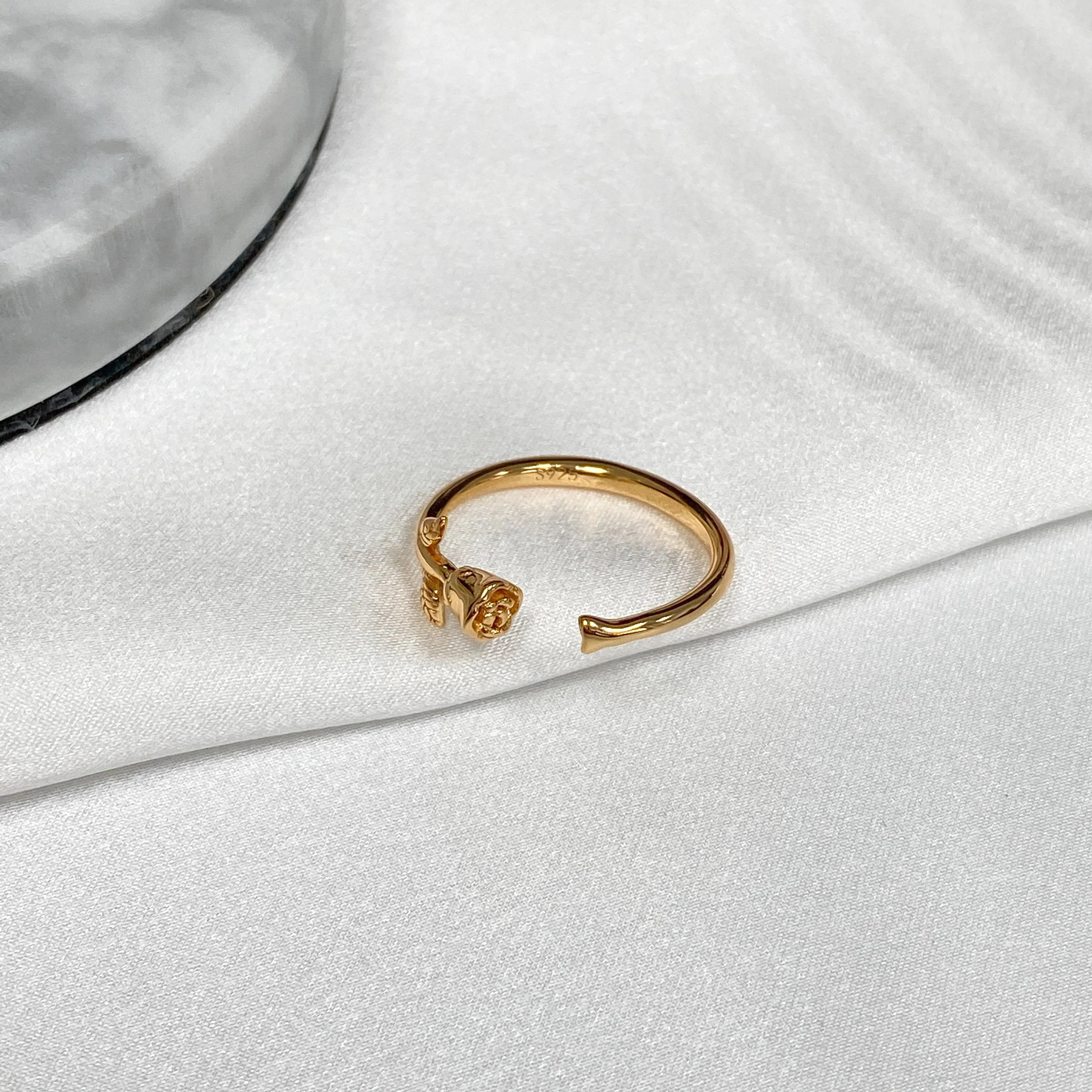 INFINITY 18k Gold Adjustable Rose Ring