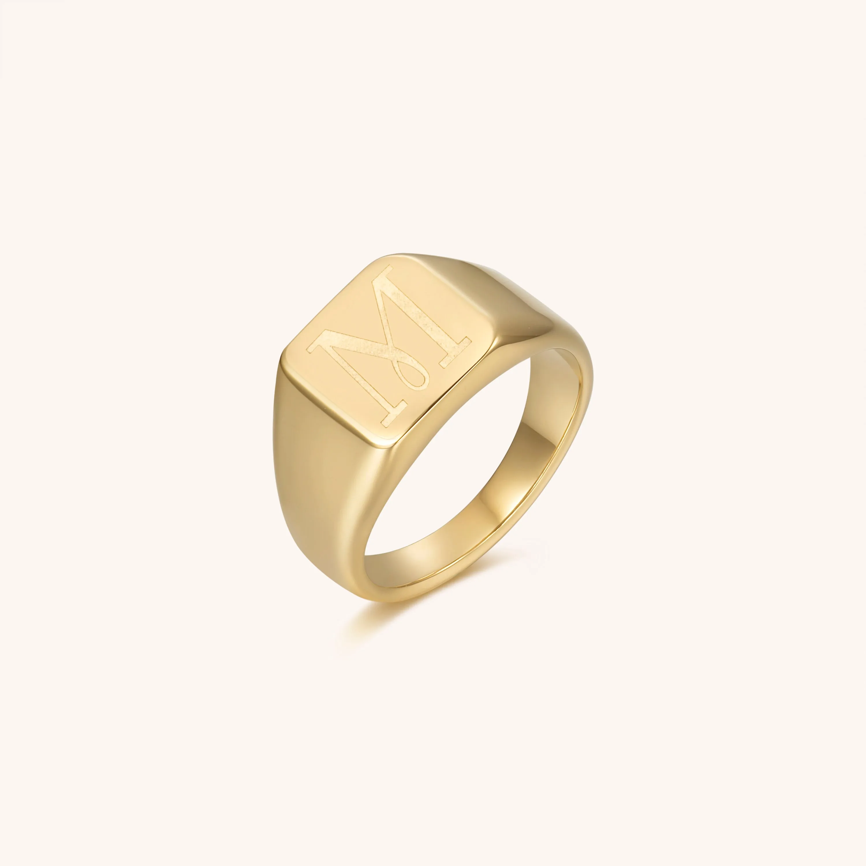 Initial Signet Ring - M