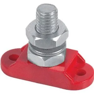 Insulated Distribution Stud, Red Single 3/8"